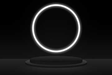 黑色圆环带底座背景