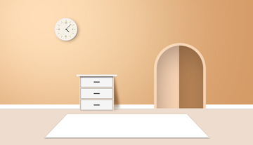 黄色清爽C4D场景PSD