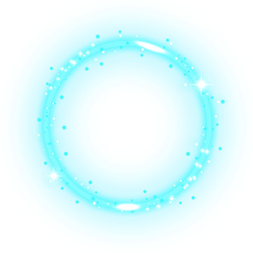 蓝色科技圆圈框发闪光特效