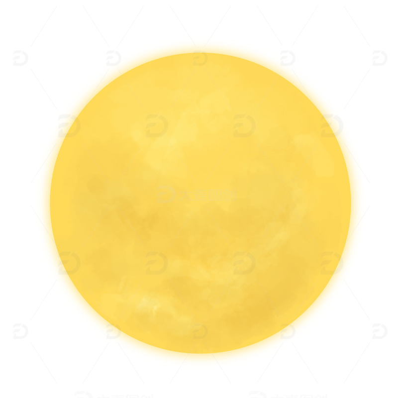 源文件下载【趣麦麦图】-黄色月圆赏月佳期中秋团圆手绘厚涂插画