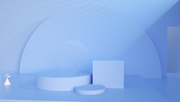 青色简约电商海报背景