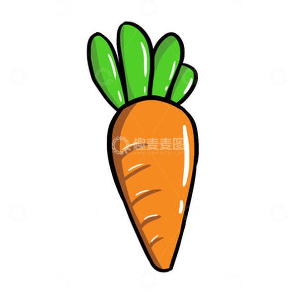 源文件下载【趣麦麦图】卡通胡萝卜萝卜手绘图