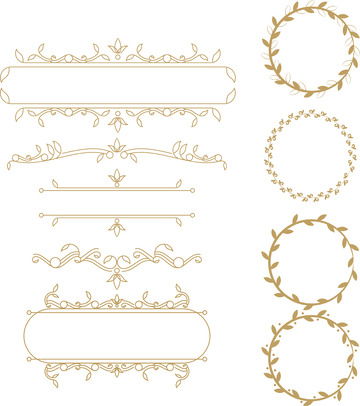 欧式传统复古花纹卡边框标签