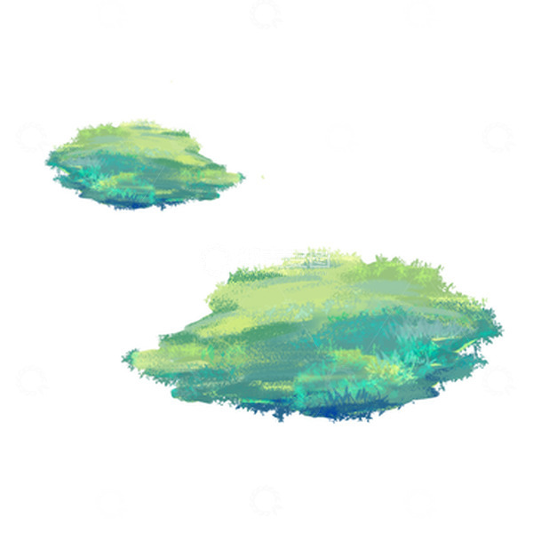 源文件下载【趣麦麦图】大暑立秋绿色草皮小清新手绘