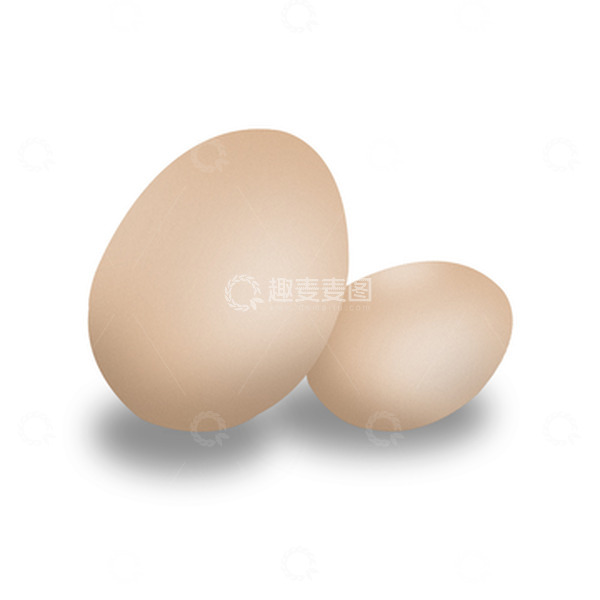 源文件下载【趣麦麦图】两颗逼真鸡蛋免抠元素