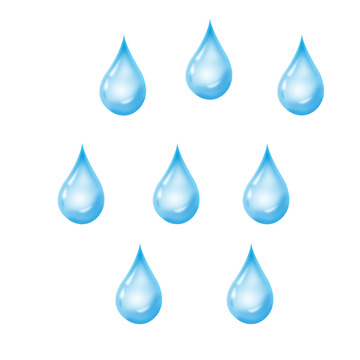 晶莹剔透水滴下落效果素材