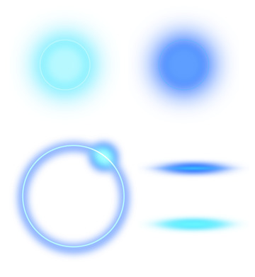 蓝色发光炫酷科技感光效边框