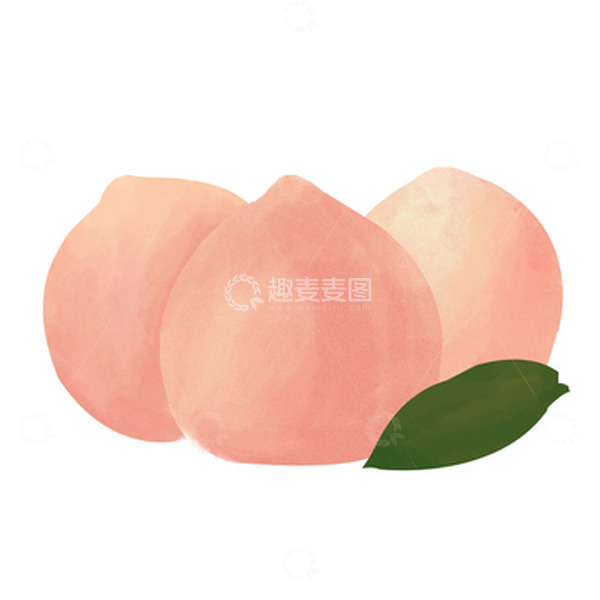 源文件下载【趣麦麦图】手绘小清新水果水蜜桃