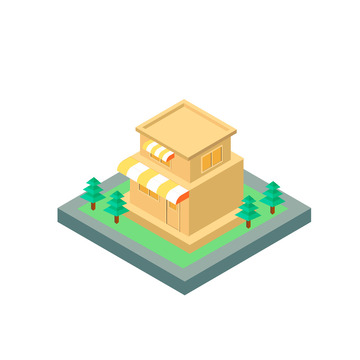 2.5D建筑大楼素材