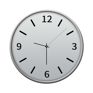 现代金属时钟钟表仪盘免抠素材