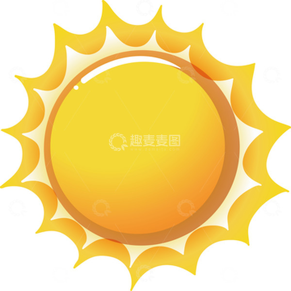 源文件下载【趣麦麦图】黄色可爱太阳圆圈手绘元素