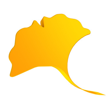 黄色C4D银杏叶立秋3d立体元素