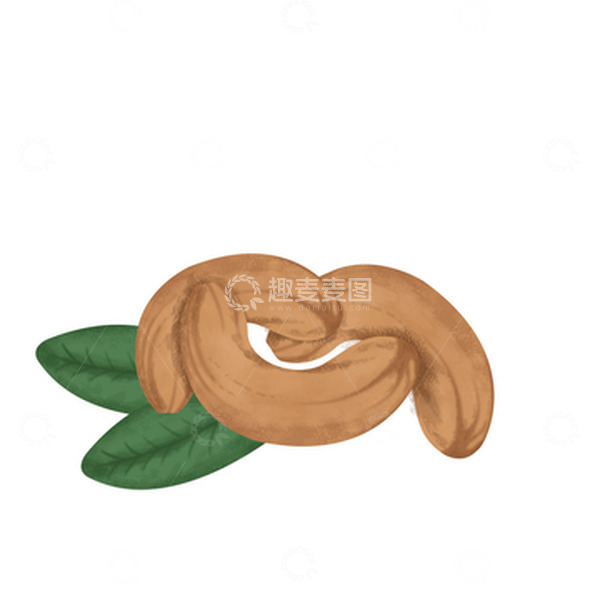 源文件下载【趣麦麦图】食品坚果腰果零食手绘素材