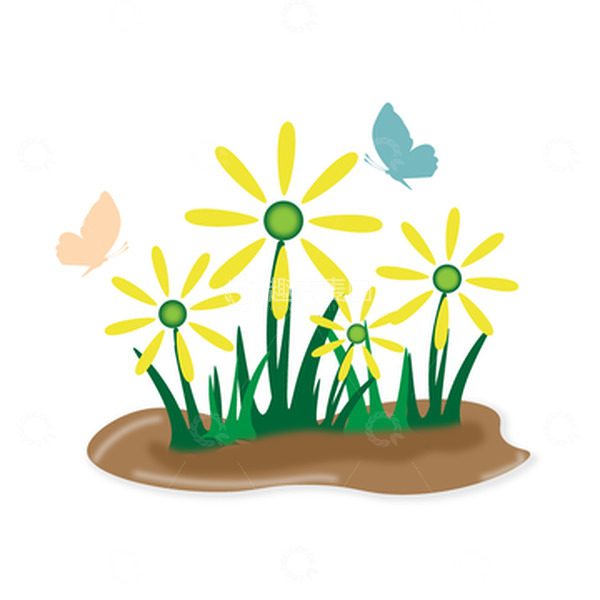 源文件下载【趣麦麦图】清新简约小雏菊插画元素