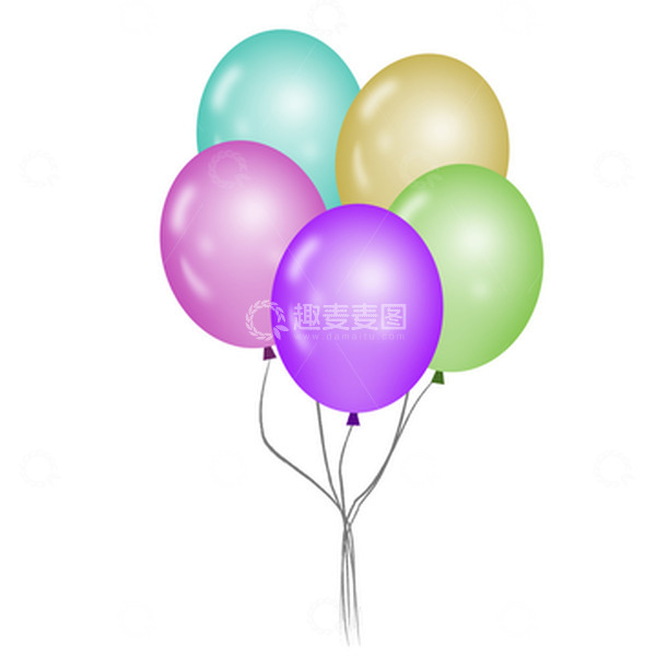 源文件下载【趣麦麦图】五彩缤纷节日晚会气球免抠素材