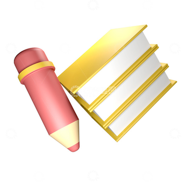 源文件下载【趣麦麦图】卡通3D立体开学季书本笔C4D装饰元素