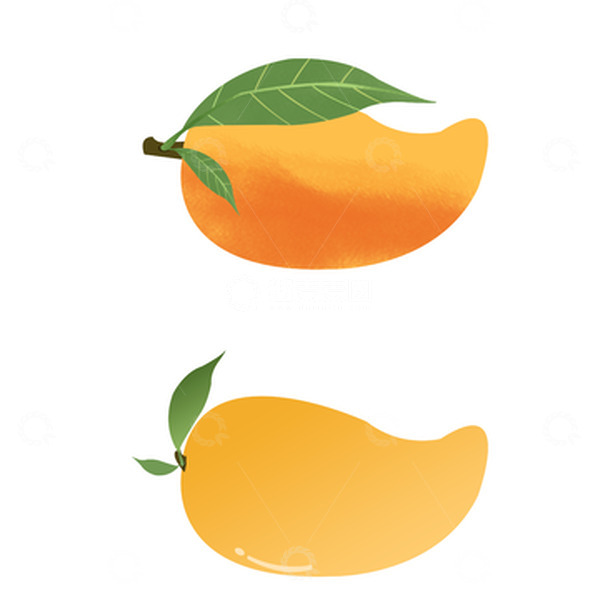 源文件下载【趣麦麦图】黄色手绘简约金色芒果水果元素