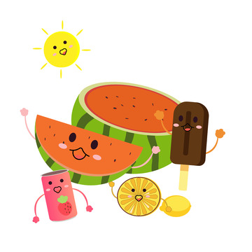 夏日清凉饮料西瓜水果