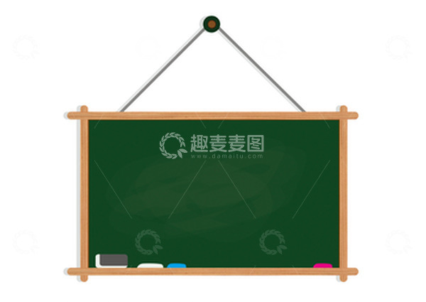 源文件下载【趣麦麦图】-开学季黑板粉笔矢量图