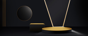 黑金高端大气电商活动海报图