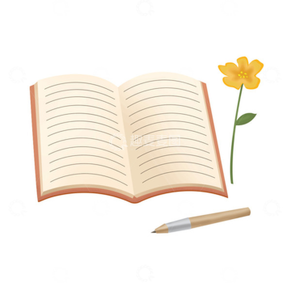 源文件下载【趣麦麦图】教师节书本钢笔卡通素材