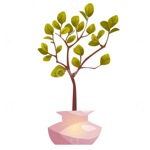 源文件下载【趣麦麦图】花瓶绿植盆栽叶子树叶室内装饰