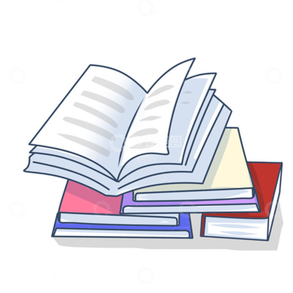 源文件下载【趣麦麦图】-海报手绘书本叠加