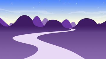 寂静岭傍晚山间小巷星空插画背景