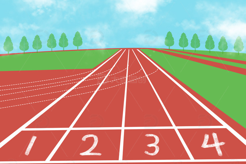 源文件下载【趣麦麦图】-开学季操场跑道插画