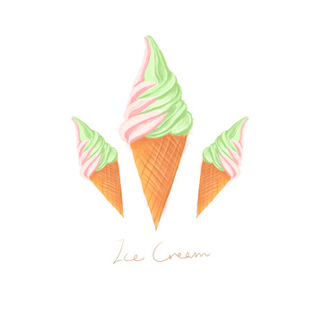 大暑夏天冰淇淋美食甜筒