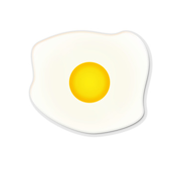 卡通风煎蛋荷包蛋美食系列免抠素材