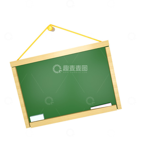 源文件下载【趣麦麦图】绿色简约黑板对话框装饰