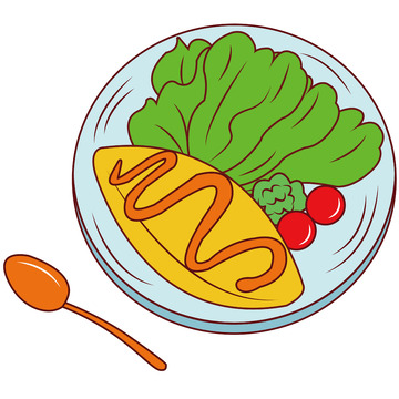 面包沙拉食物元素