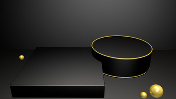 黑色电商背景展台