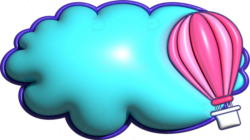 开学季3D边框素材