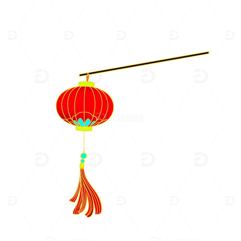 源文件下载【趣麦麦图】手绘国潮灯笼元素元宵节春节元旦红灯笼