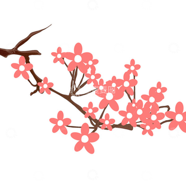 源文件下载【趣麦麦图】红色小花装饰用手绘