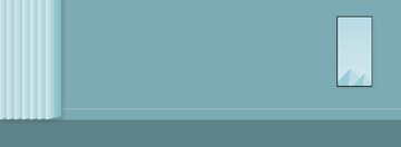 青色小清新墙面背景