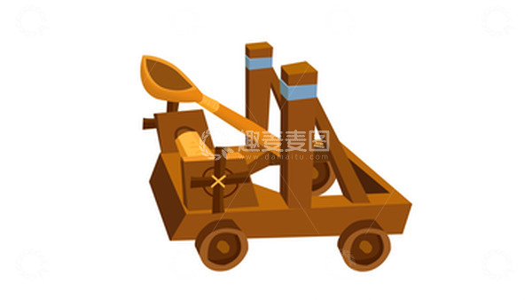 源文件下载【趣麦麦图】黄色卡通投石器手绘图