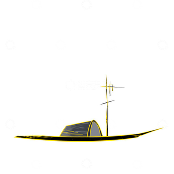 源文件下载【趣麦麦图】手绘国潮元素船小船乌篷船