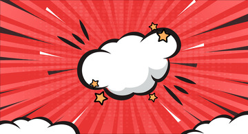 卡通可爱漫画气泡爆炸文本边框背景