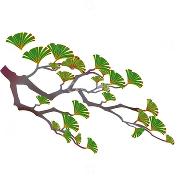 源文件下载【趣麦麦图】手绘国潮松树树木松柏松迎客松元素