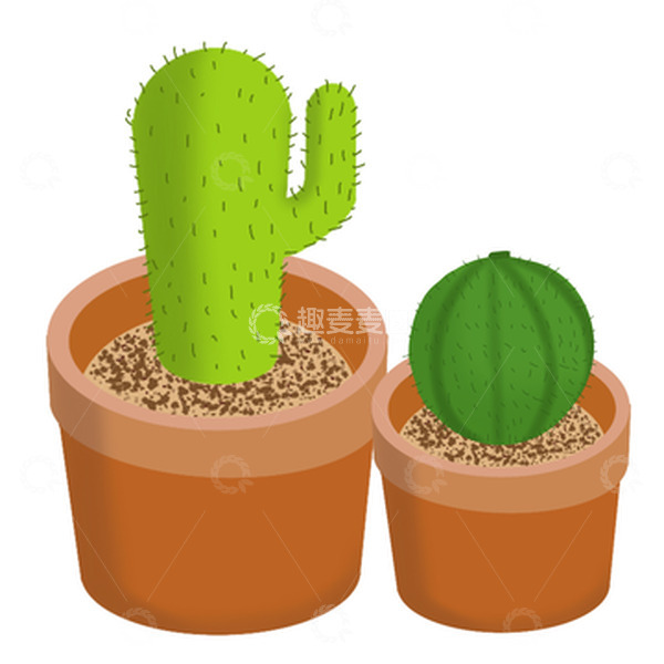 源文件下载【趣麦麦图】教师节仙人掌