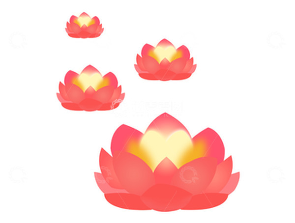 源文件下载【趣麦麦图】中元节河灯祭祀祈福