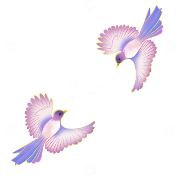 源文件下载【趣麦麦图】-手绘，七夕，梦幻，喜鹊