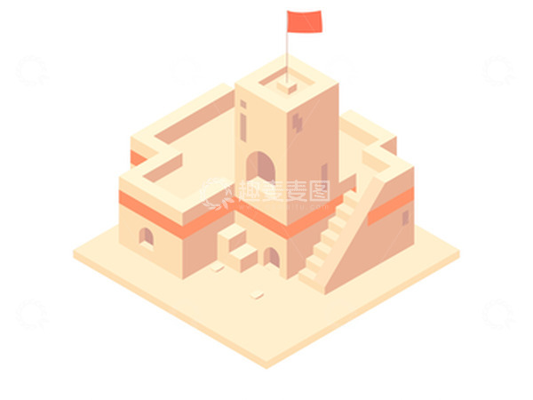源文件下载【趣麦麦图】立体城堡2D元素