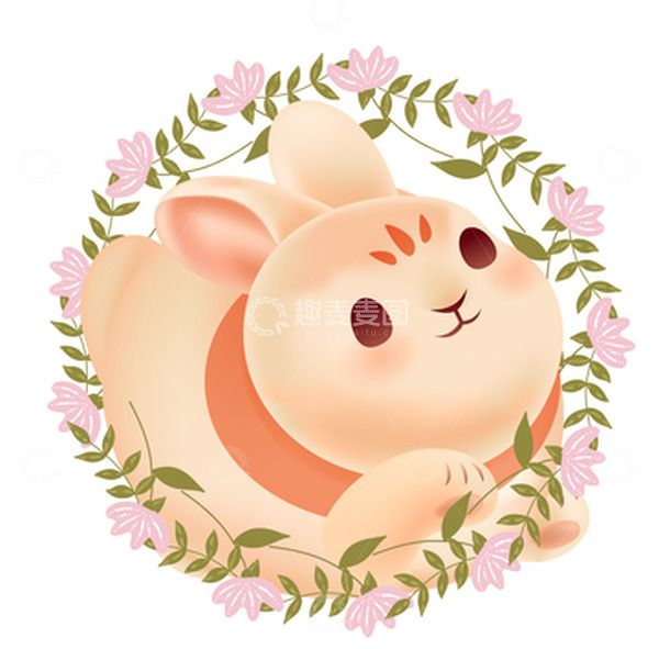 源文件下载【趣麦麦图】手绘插画兔子元素