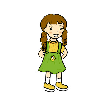 绿色开学季学生元素