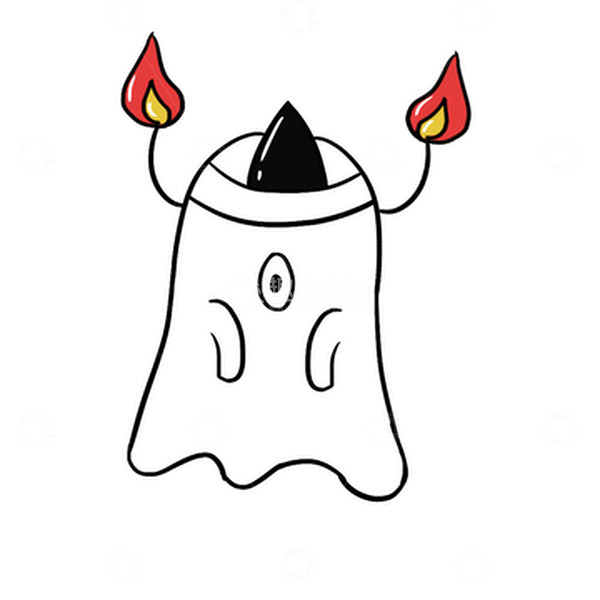 源文件下载【趣麦麦图】卡通鬼小鬼中元节手绘图