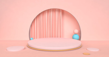 C4D，粉色，温馨，电商